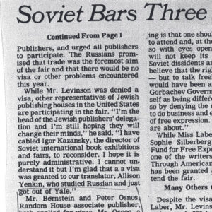 Another Soviet media attack on me.